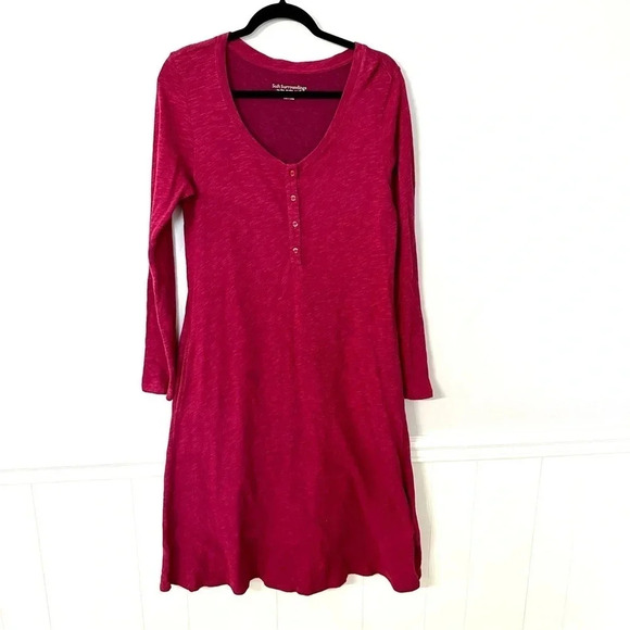 Soft Surroundings Women's Dark Pink Long Sleeve Tunic Dress w/ Pockets Sz S GUC - Picture 2 of 9